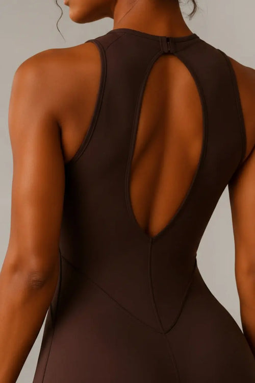 Sculpt Open-Back  sleeveless Romper Satur Sculpt